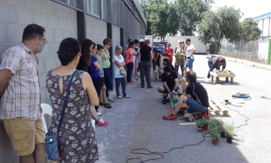 Taller de construcció amb palets, el 17 de juny