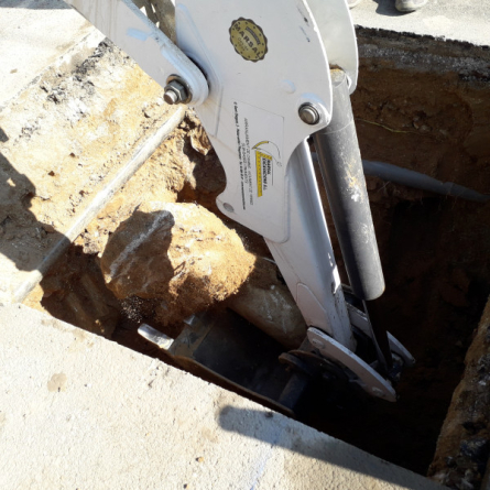 Execució de l'obra al C/Urani