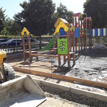 Execució de les obres al Parc Ca l'Estruch