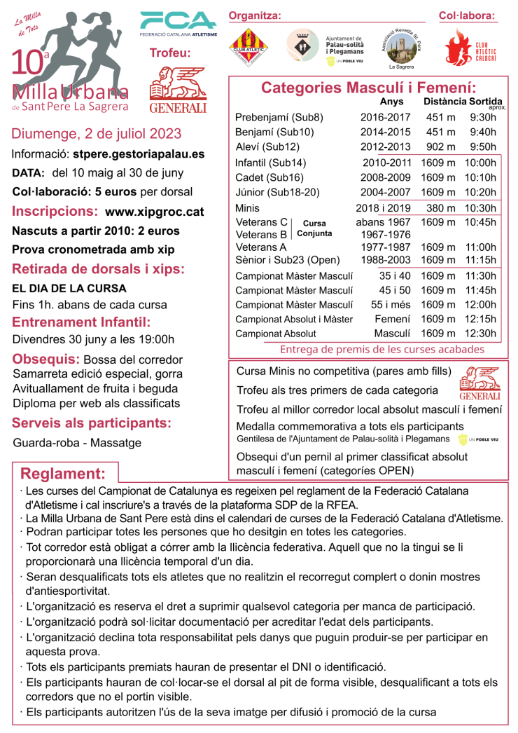 Informació de la Milla Urbana