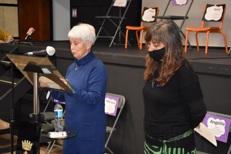 25N commemoració. Lectura del manifest
