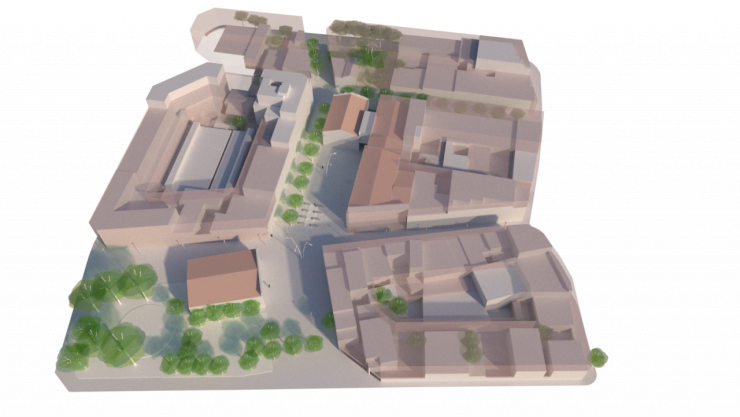 Recreació virtual de com quedaria l'espai amb la modificació