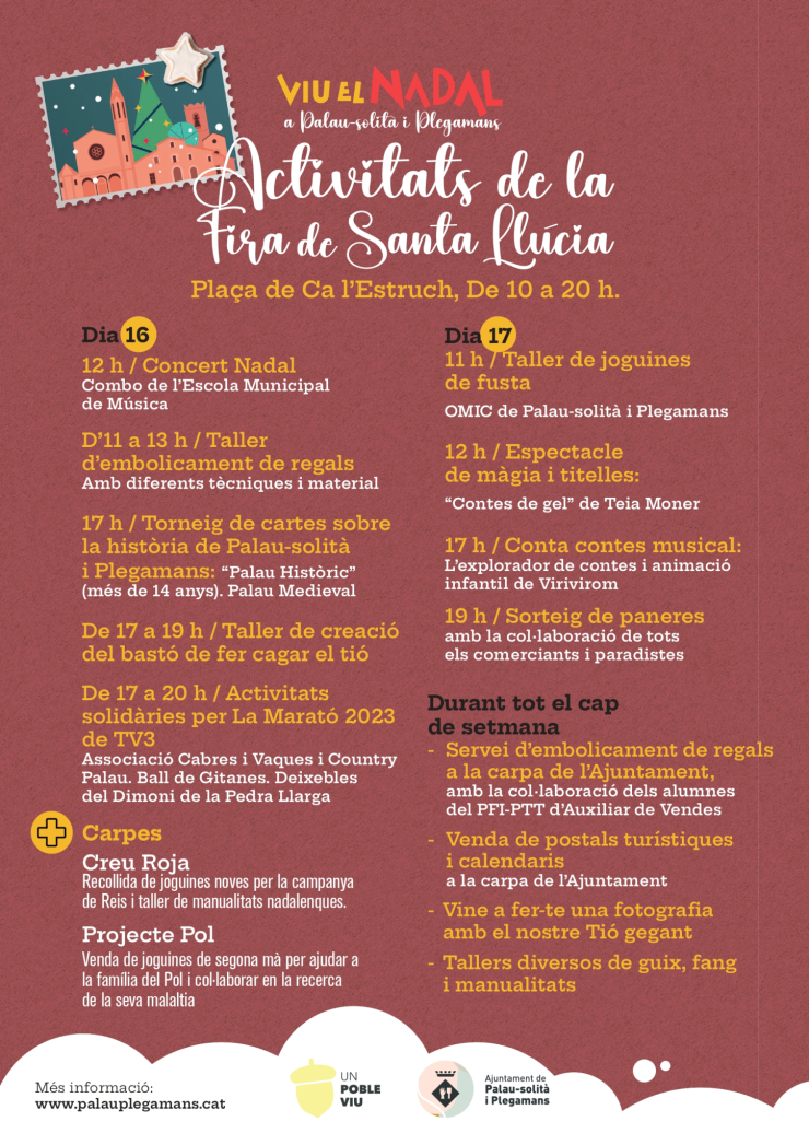 Cartell programa fira santa llúcia