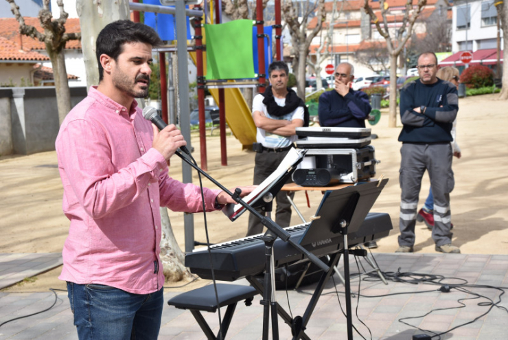 8M Acte institucional. Alcalde, Oriol Lozano