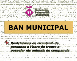 Ban municipal restriccions passejar animals de companyia