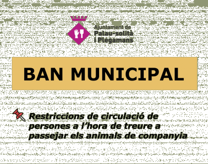 Ban municipal restriccions passejar animals de companyia
