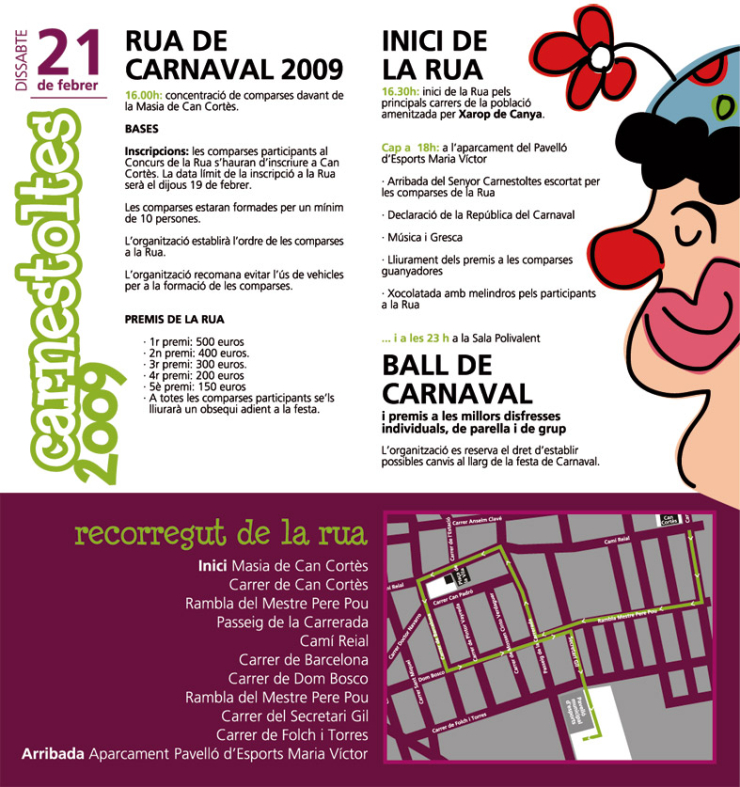 Díptic informatiu festa Carnestoltes