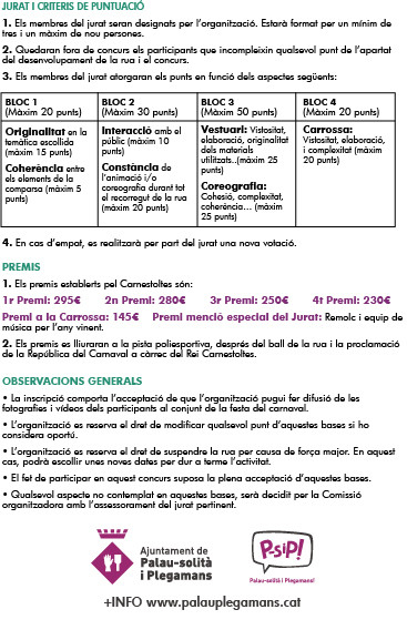 Bases concurs carnaval 2019