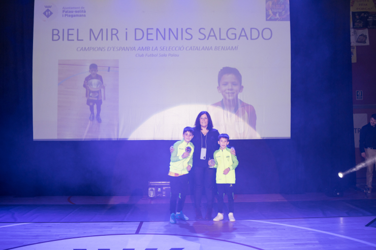 Biel Mir i Dennis Salgado campions d'Espanya amb la selecció catalana benjamí de Futbol Sala