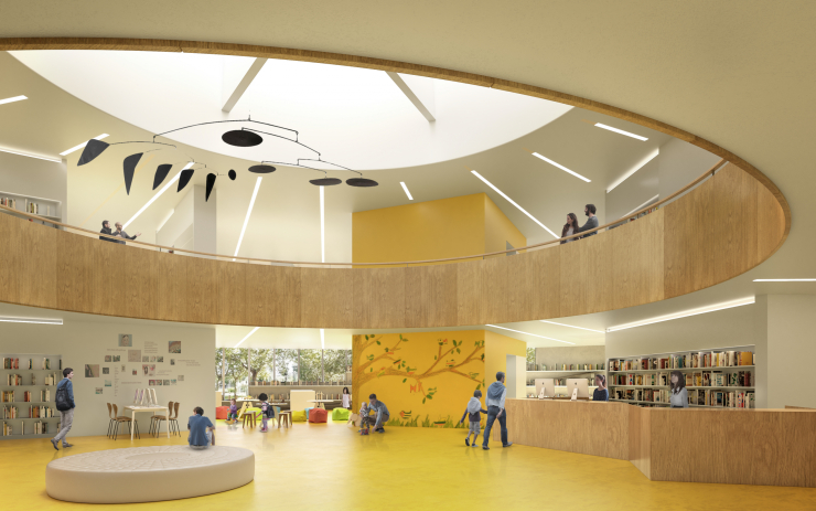 El futur edifici de la nova Biblioteca Municipal de Palau-solità i Plegamans
