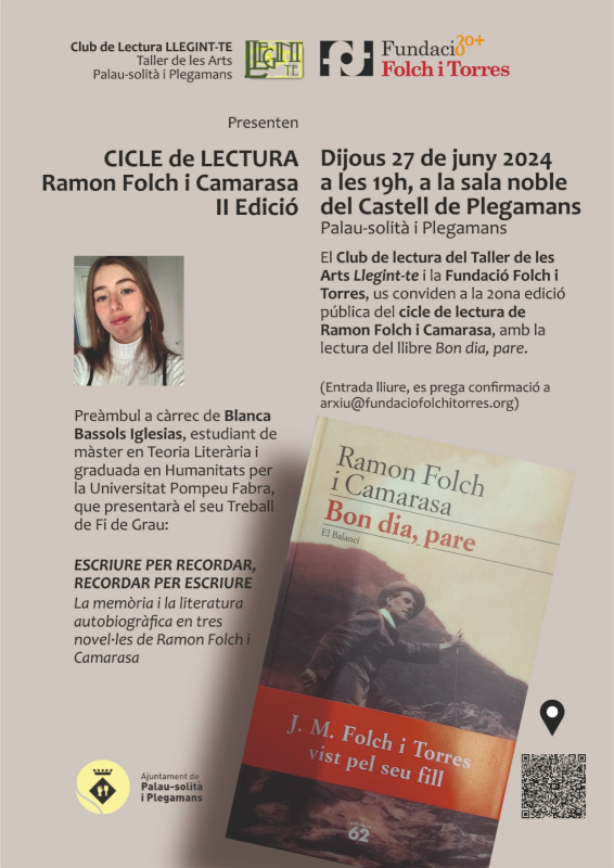 Cartell Club de lectura llibre Bon dia, pare