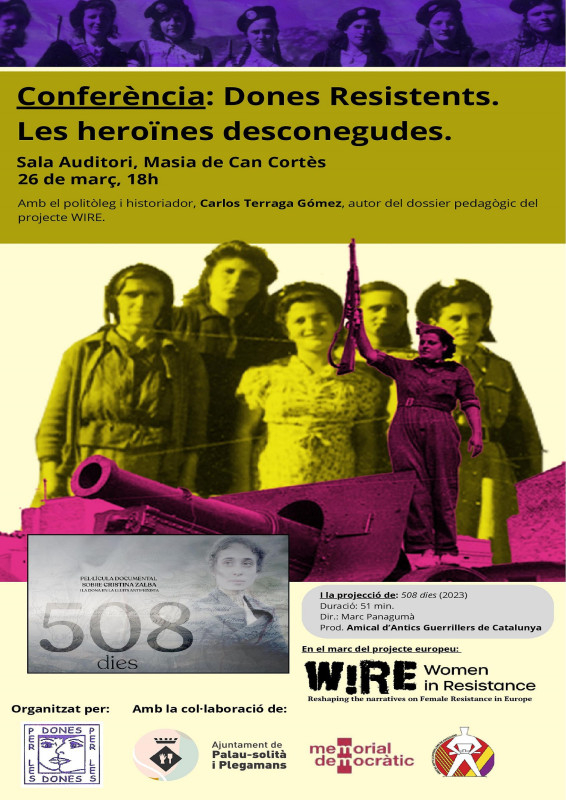 Cartell Conferència Dones Resistents_WIRE