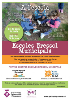 Cartell informatiu de la preinscripció de les escoles bressol municipals