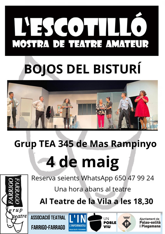 Cartell L'Escotilló_Mostra de Teatre Amateur_Bojos del Bisturí