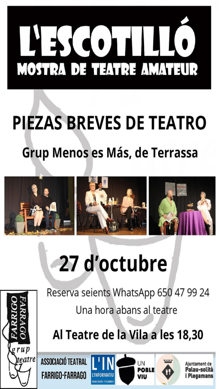 Cartell L'Escotilló_Piezas breves de teatro