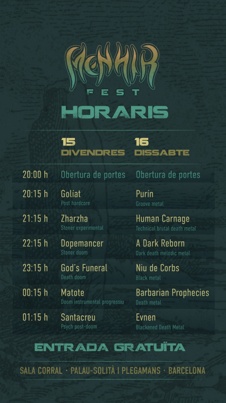 Cartell MENHIR FEST 2024_horaris