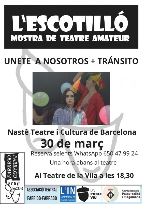 Cartell Mostra de Teatre Amateur_Únete a nosotros+tránsito