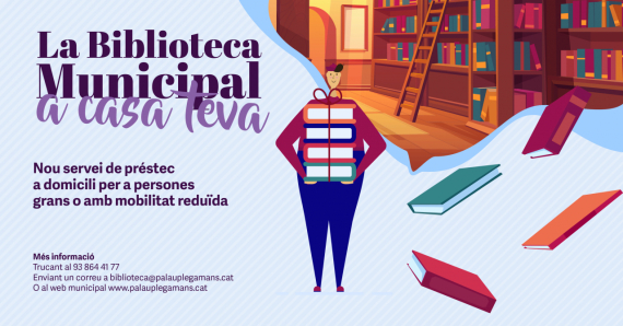 Cartell del servei a domicili de la Biblioteca