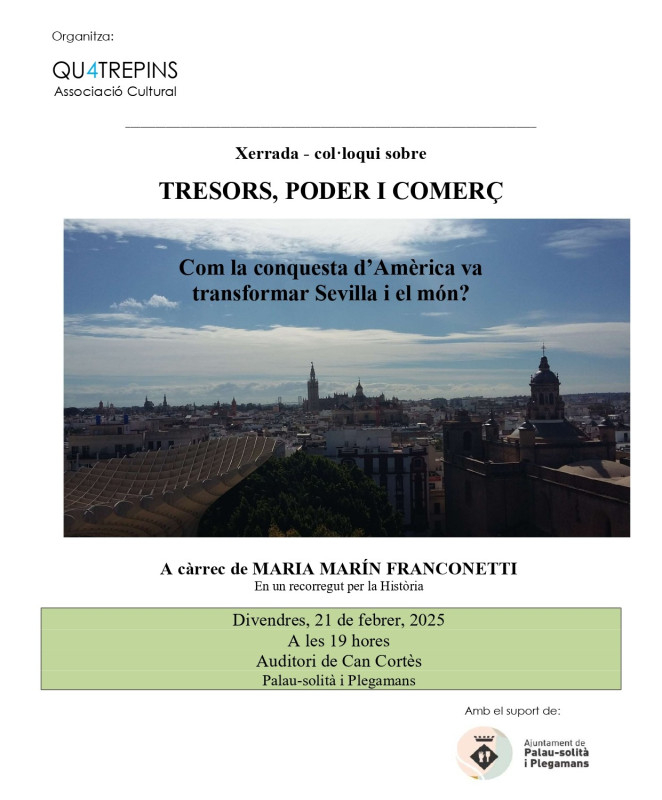 Cartell Xerrada_col.loqui sobre TRESORS, PODER I COMERÇ