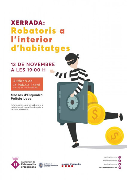 Cartell xerrada Robatoris a l'interior d'habitatges