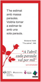 Cartell A l'Abril cada paraula val per mil