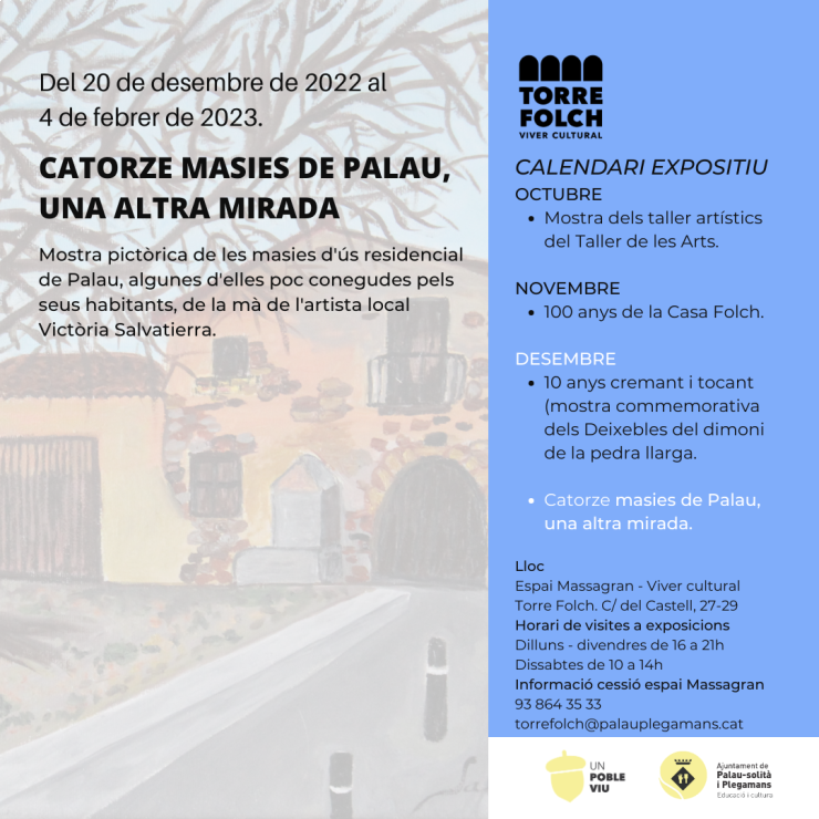 Exposició masies de Palau-cartell