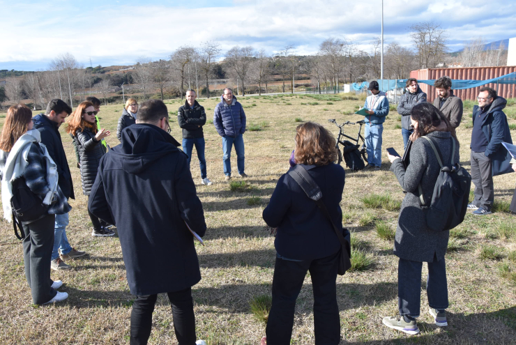 Visita als terrenys del futur complex esportiu
