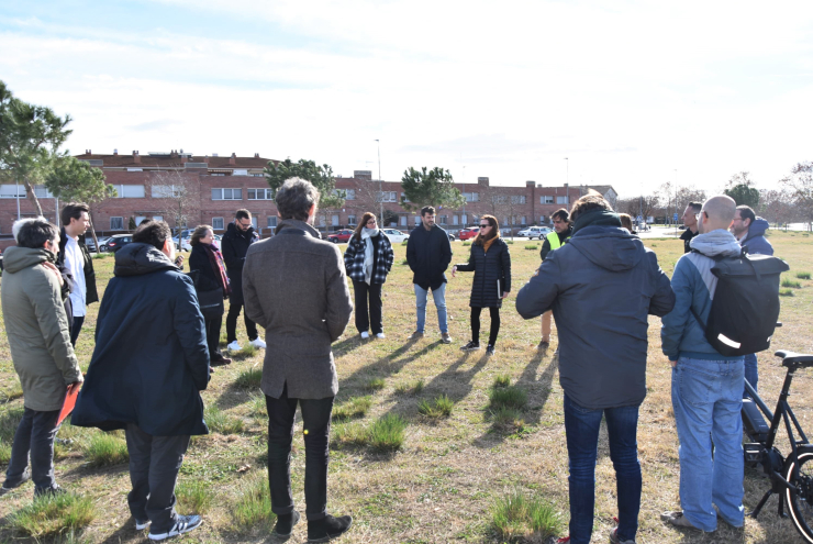 Visita als terrenys del futur complex esportiu