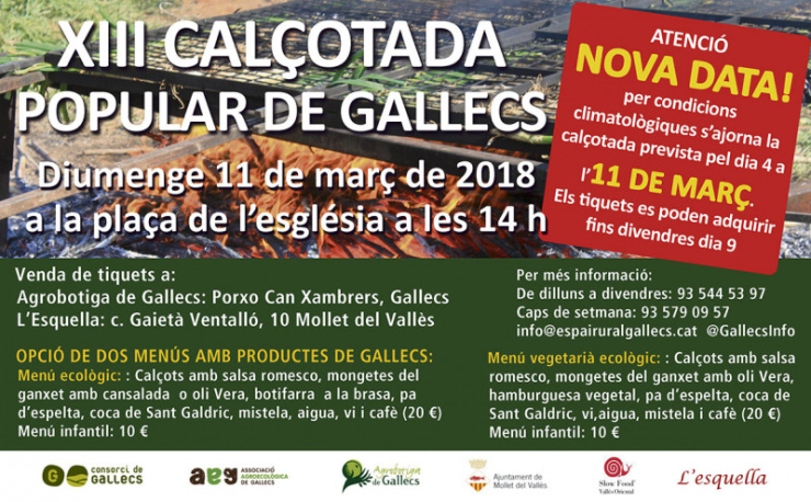 Cartell Calçotada popular de Gallecs