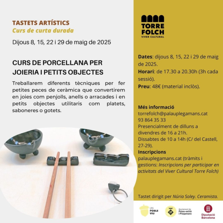 Curs joieria amb porcellana maig 2025