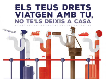 Dia del Consumidor. Fragment del cartell de la campanya pels drets en el transport.
