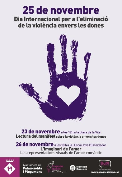 Cartell actes Dia contra la violència envers les dones