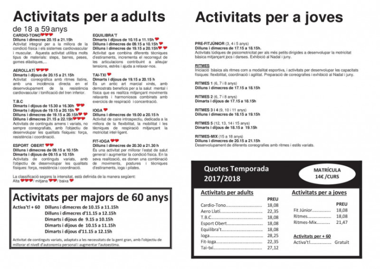 ACTIVITATS ESPORTIVES MUNICIPALS