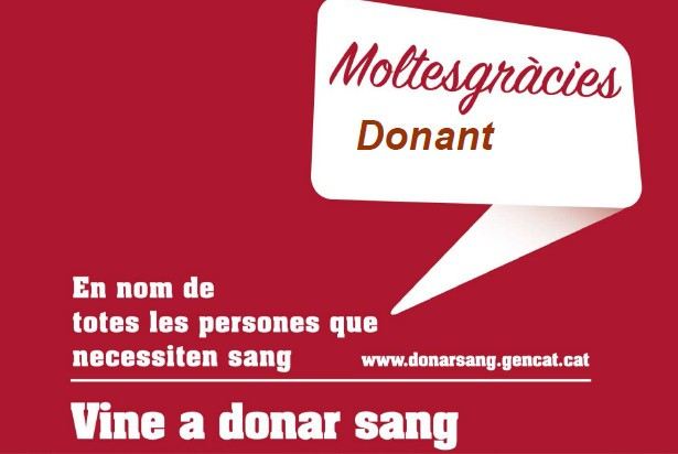 Vine a donar sang!