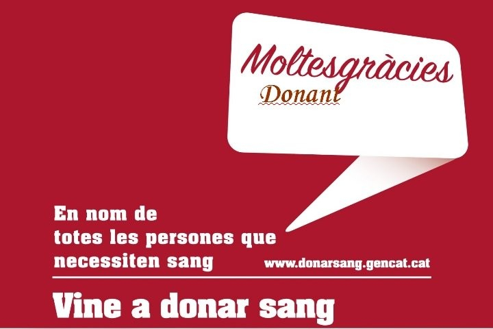 Vine a donar sang!
