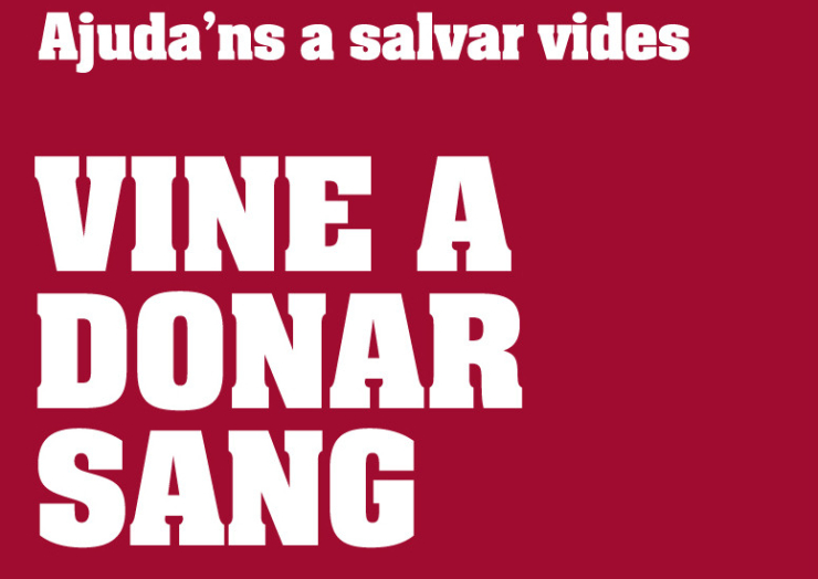 Vine a donar sang!