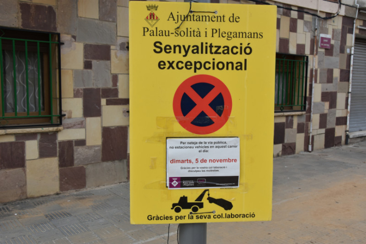 Senyalització excepcional per netejar la via pública