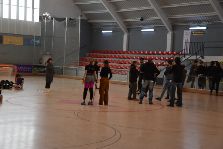 Moments del rodatge de la segona temporada de "Les de l'hoquei".
