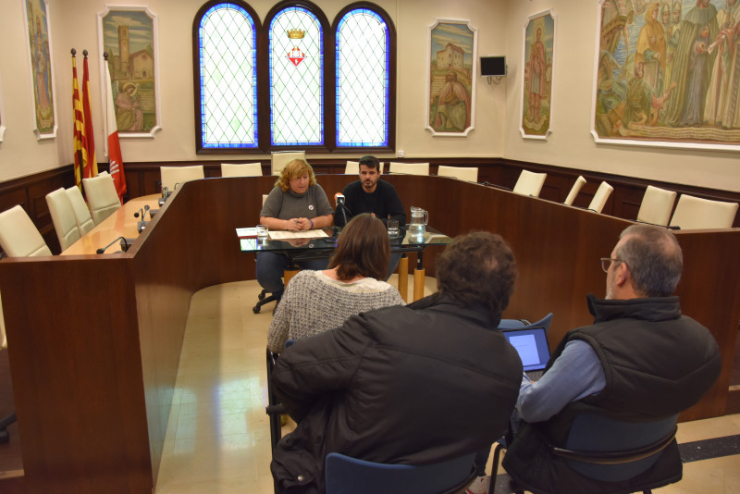 Roda de premsa de la situació actual del projecte de la Biblioteca.