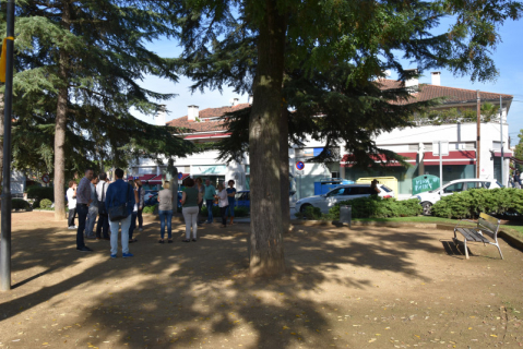 Personal municipal de Serveis Tècnics al punt de trobada