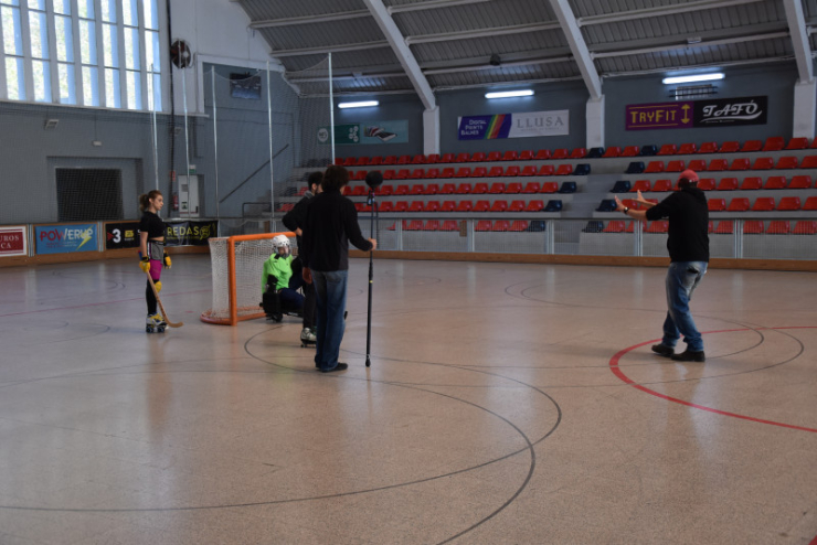 Moments del rodatge de la segona temporada de "Les de l'hoquei".