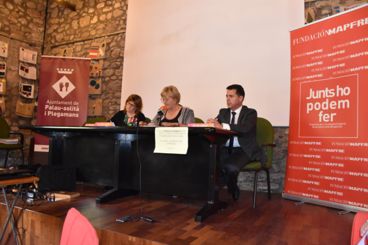 Signatura de l'acord amb la Fundació Mapfre i la Fundació Privada Atendis