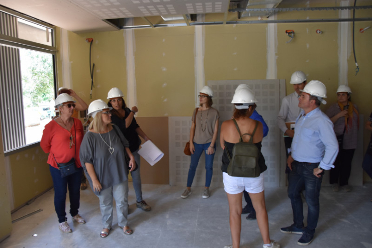 Visita a les obres de l'IES Can Periquet