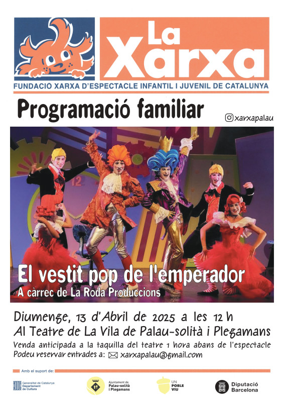 Cartell Programació familiar_La Xarxa_El vestit pop de l'emperador