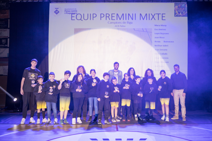 Equip Premini Mixte Campions de lliga Bàsquet