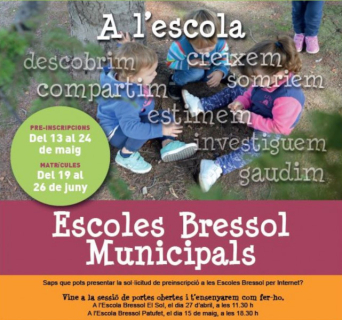 Cartell preinscripció Escoles Bressol Municipals