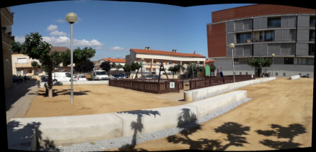 Obres acabades a la Plça Mercè Rodoreda