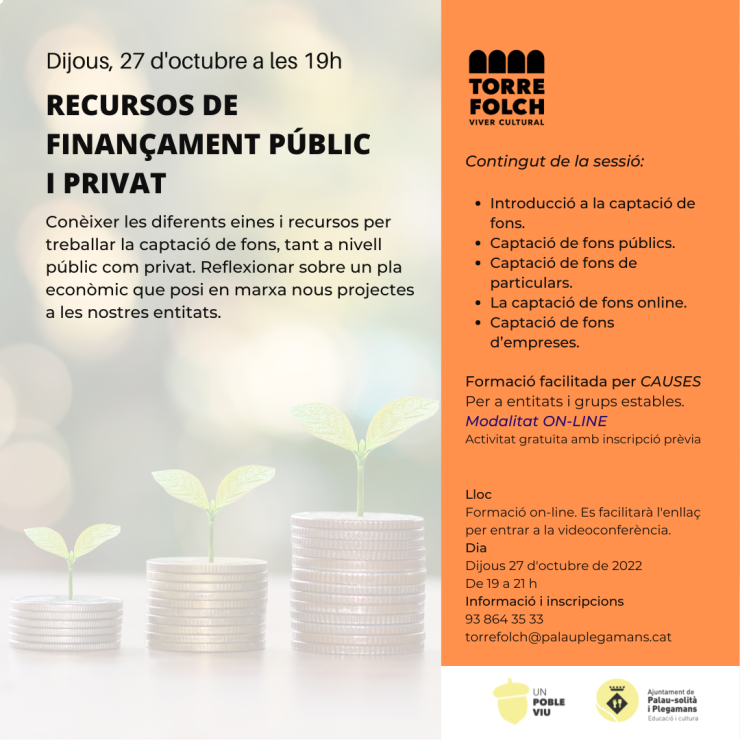 Formació entitats_finançament octubre 22