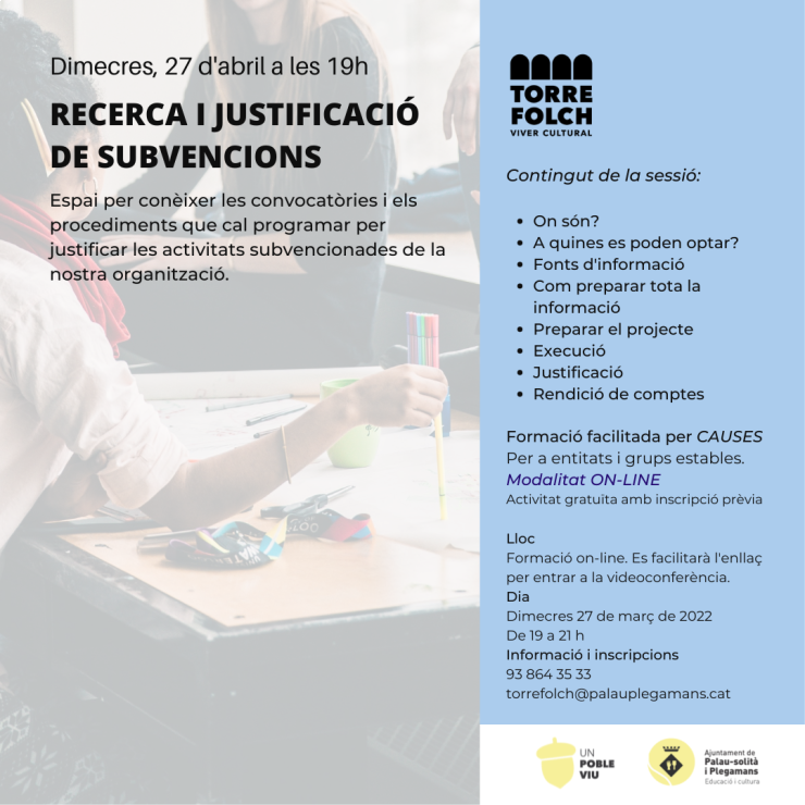 Formació subvencions abril