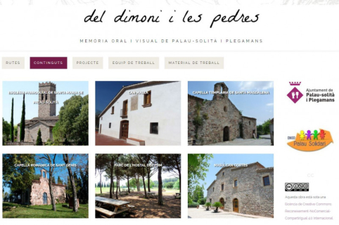 Portada del web "Del dimoni i les pedres"